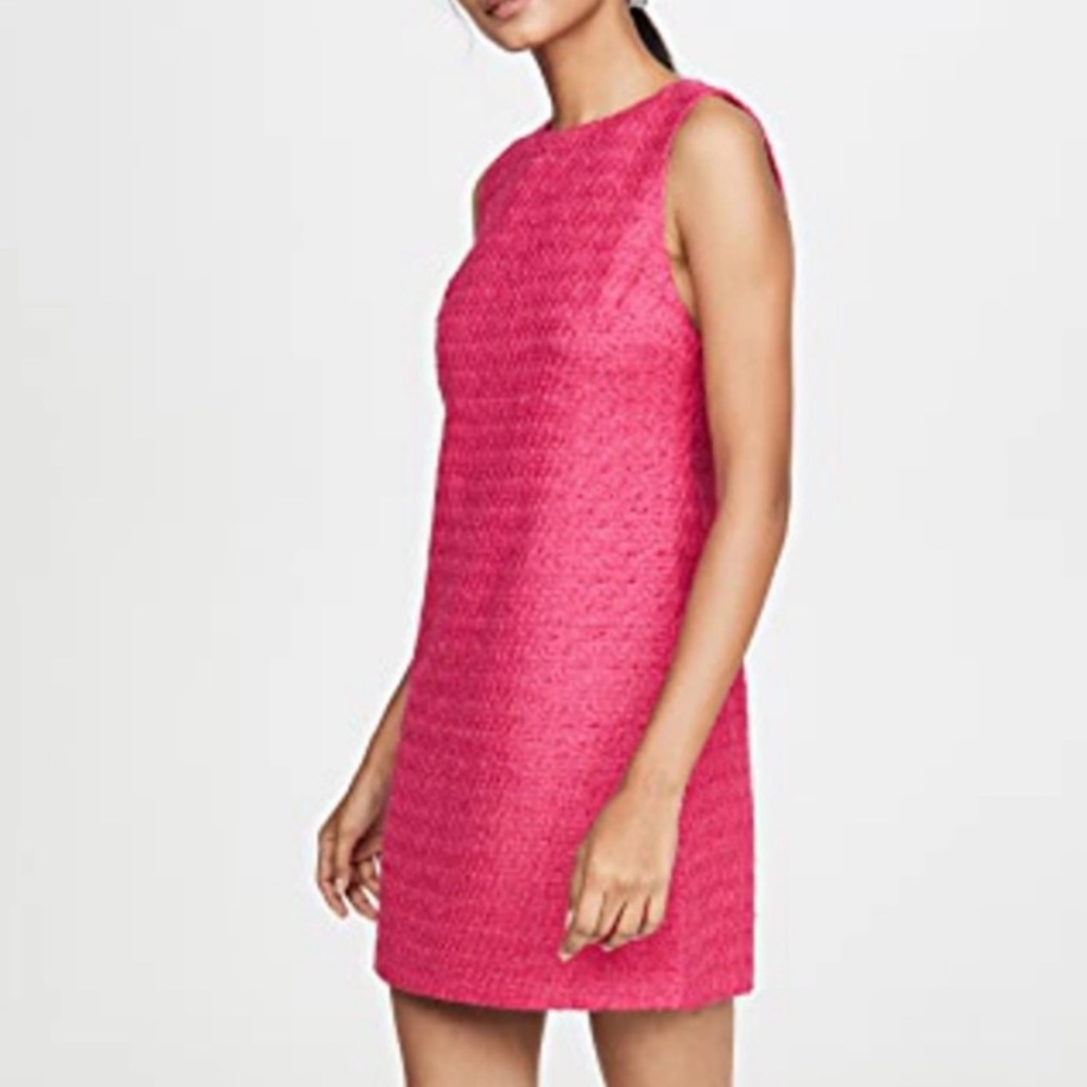 Alice and Olivia Mini Shift Dress BRIGHT PINK